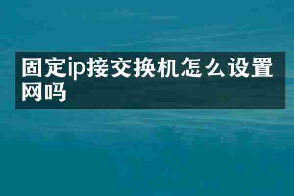 固定ip接交换机怎么设置上网吗