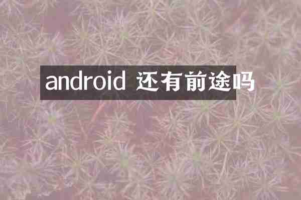 android 还有前途吗