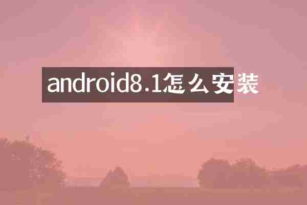 android8.1怎么安装