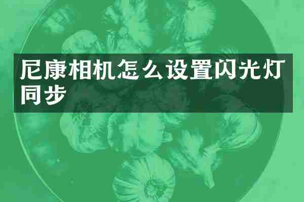 尼康相机怎么设置闪光灯同步
