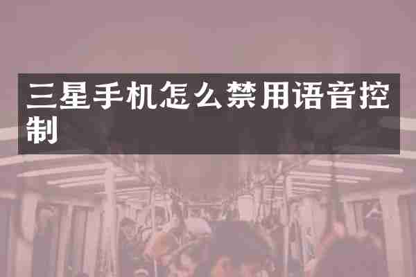 三星手机怎么禁用语音控制
