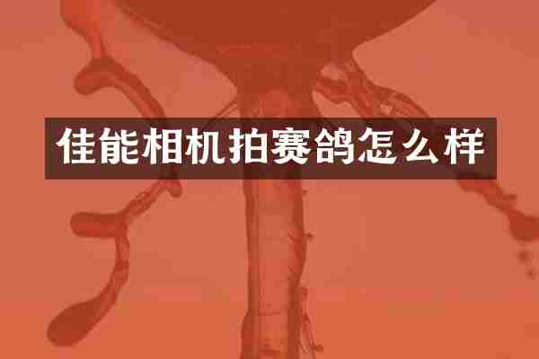 佳能相机拍赛鸽怎么样