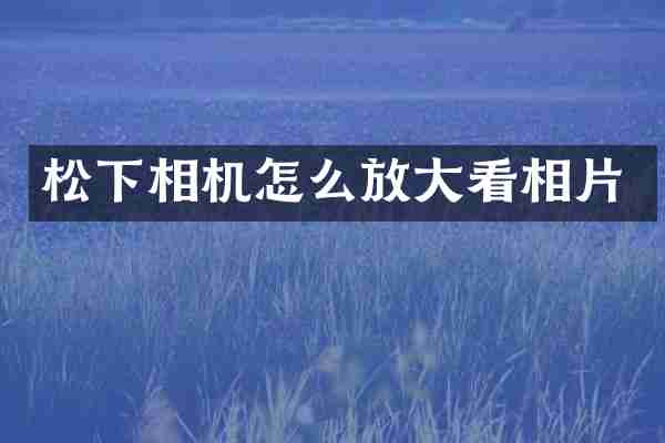 松下相机怎么放大看相片