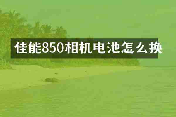 佳能850相机电池怎么换