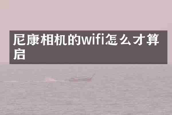 尼康相机的wifi怎么才算开启