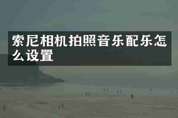 索尼相机拍照音乐配乐怎么设置