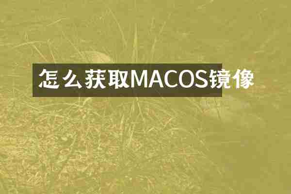 怎么获取MACOS镜像