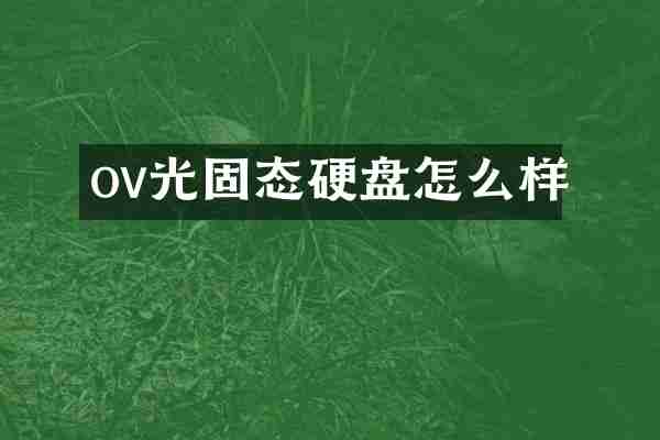 ov光固态硬盘怎么样