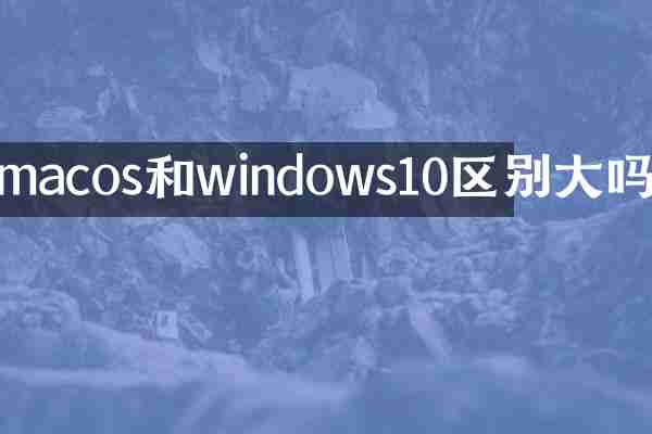 macos和windows10区别大吗