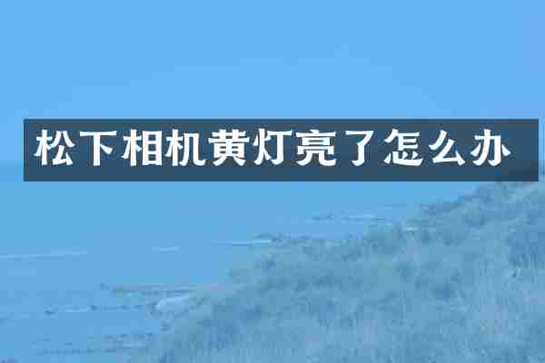 相机黄灯亮了怎么办