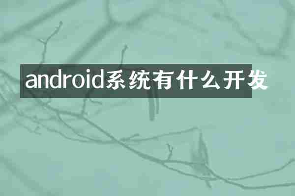 android系统有什么开发