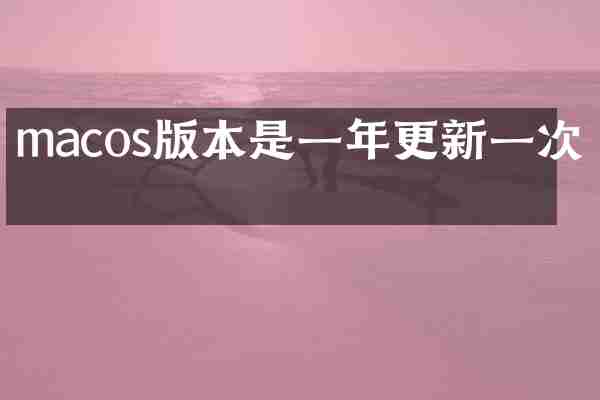 macos版本是一年更新一次吗