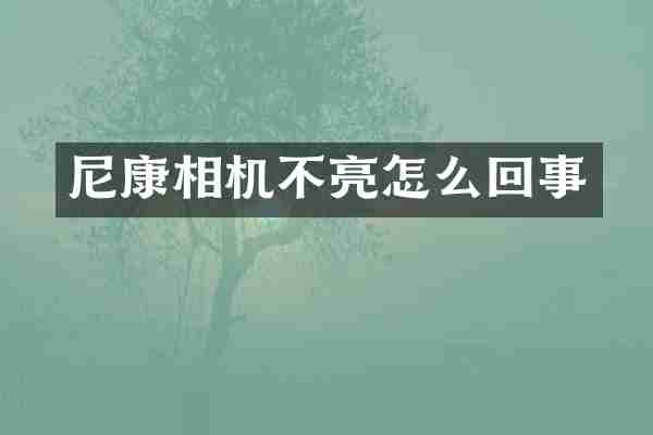 尼康相机不亮怎么回事