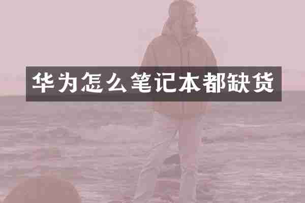 华为怎么笔记本都缺货
