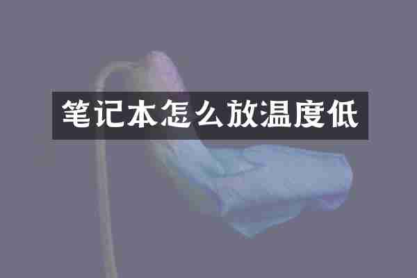 笔记本怎么放温度低