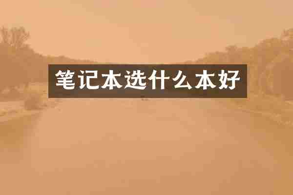 笔记本选什么本好