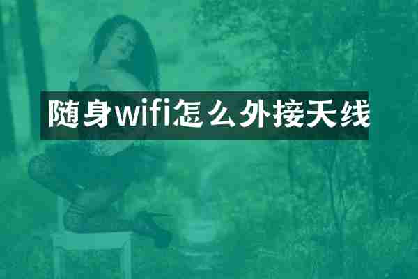 随身wifi怎么外接天线