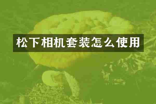 松下相机套装怎么使用
