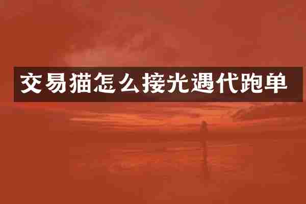 交易猫怎么接光遇代跑单