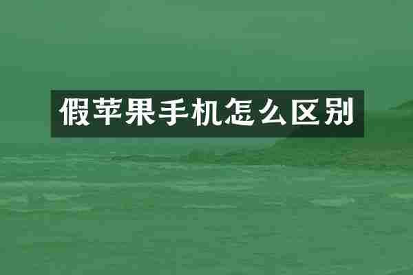 假苹果手机怎么区别