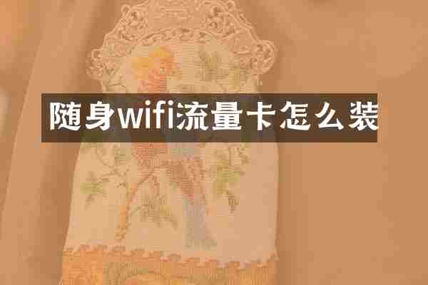 随身wifi流量卡怎么装