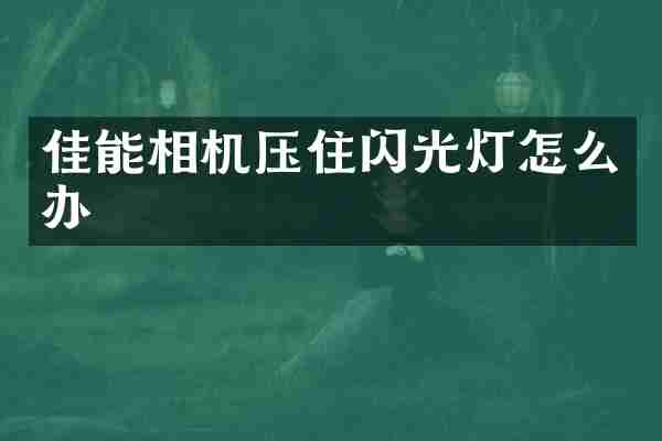 佳能相机压住闪光灯怎么办