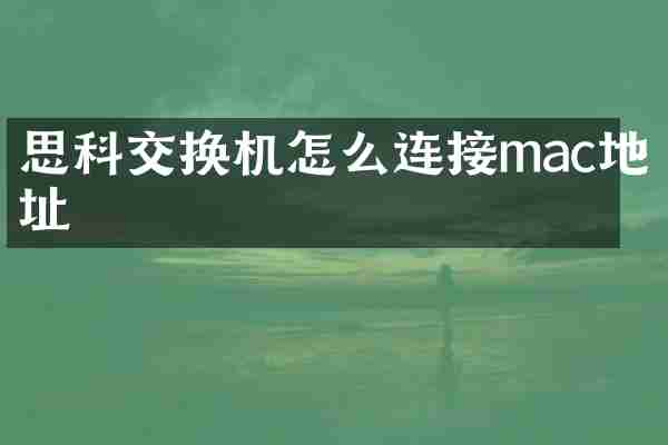 思科交换机怎么连接mac地址