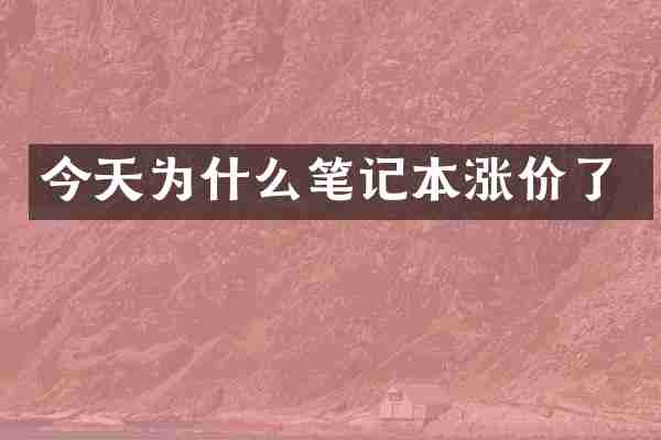 今天为什么笔记本涨价了