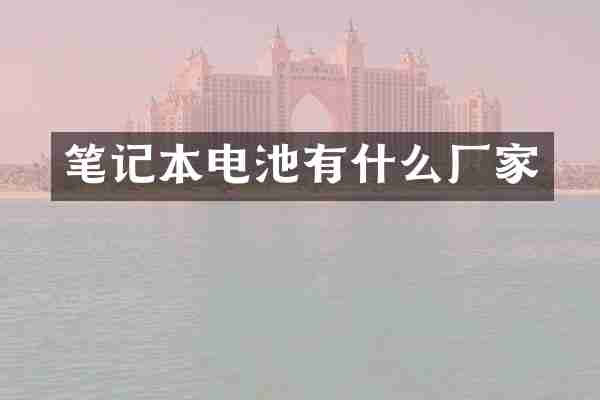 笔记本电池有什么厂家