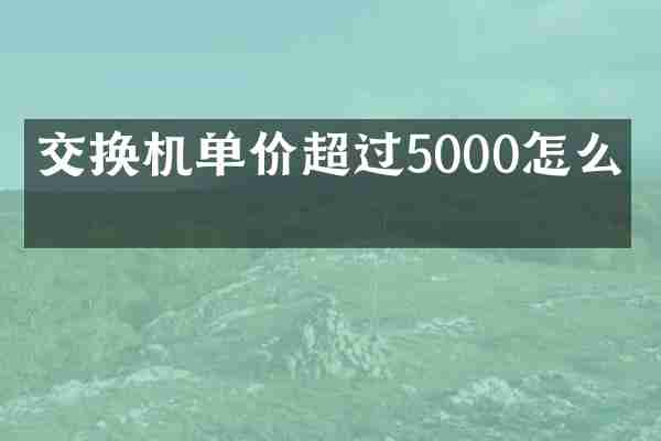 交换机单价超过5000怎么办