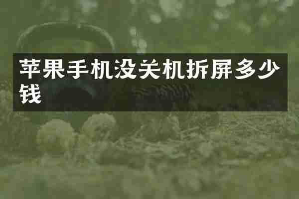 苹果手机没关机拆屏多少钱