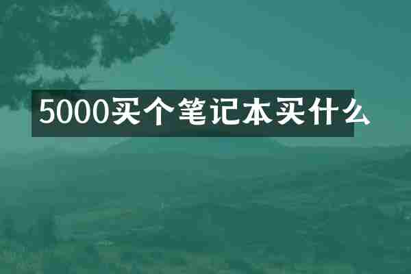 5000买个笔记本