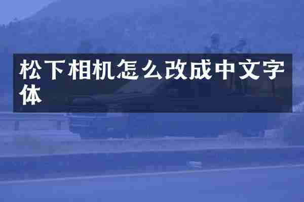 相机怎么改成中文字体