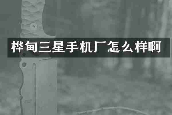 桦甸三星手机厂怎么样啊