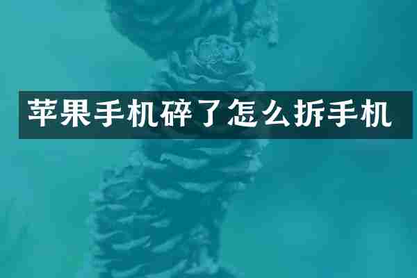 苹果手机碎了怎么拆手机