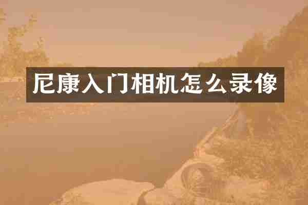 尼康入门相机怎么录像