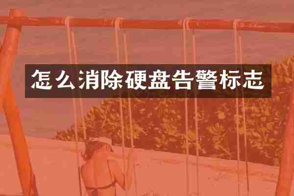 怎么消除硬盘告警标志