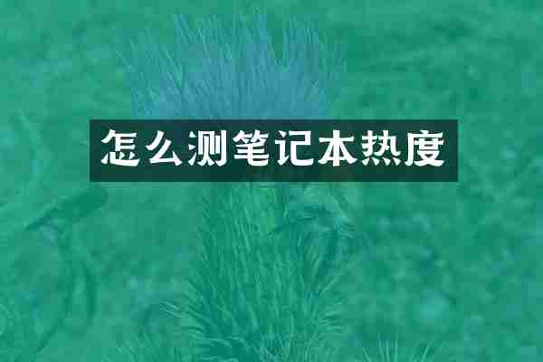 怎么测笔记本热度