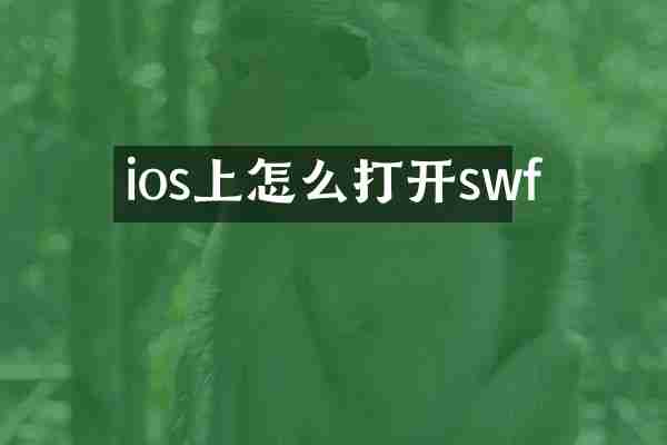 ios上怎么打开swf
