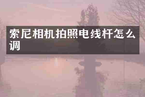 索尼相机拍照电线杆怎么调