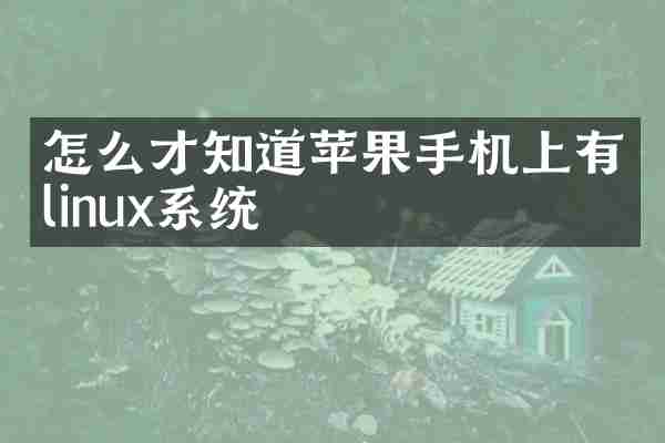 怎么才知道苹果手机上有linux系统