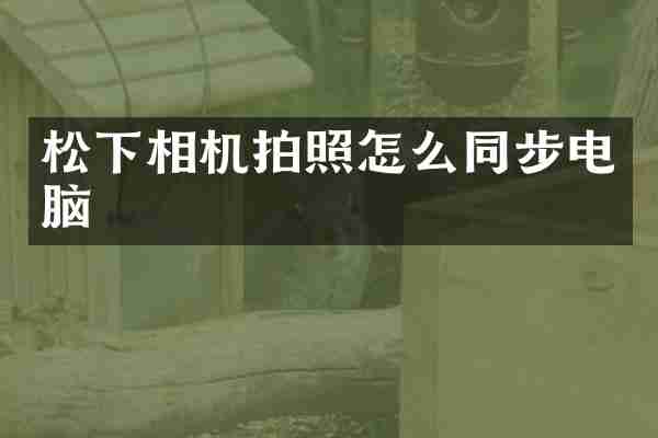 松下相机拍照怎么同步电脑