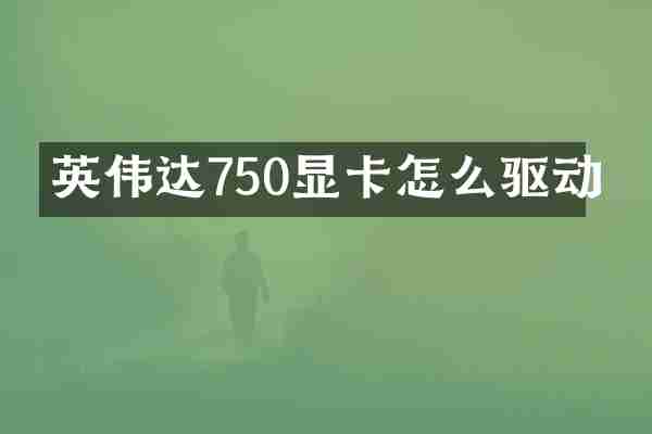 英伟达750显卡怎么驱动