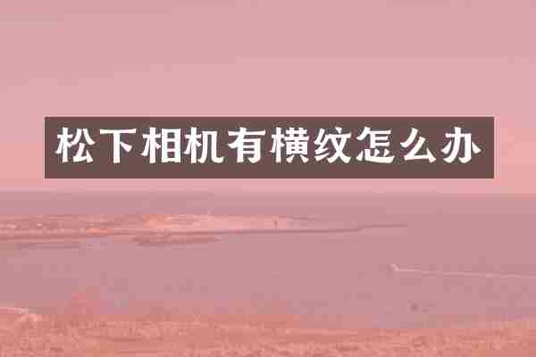 松下相机有横纹怎么办