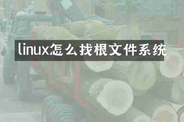 linux怎么找根文件系统
