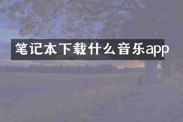 笔记本下载什么音乐app