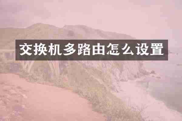 交换机多路由怎么设置