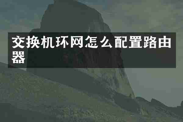 交换机环网怎么配置路由器