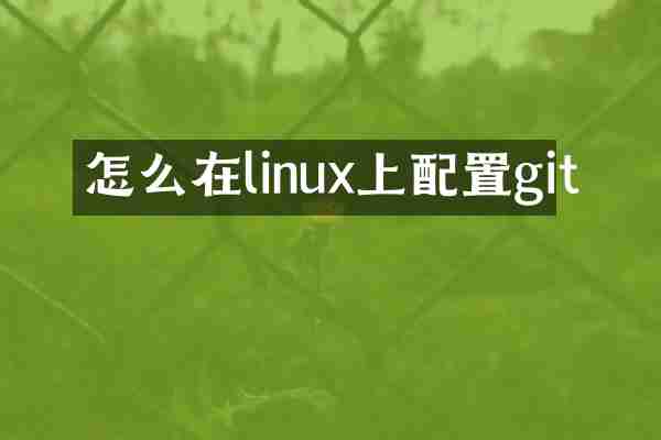 怎么在linux上配置git