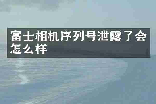 富士相机序列号泄露了会怎么样